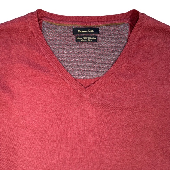 MASSIMO DUTTI Mens V-Neck Cashmere Blend Sweater - L - Picture 2 of 12